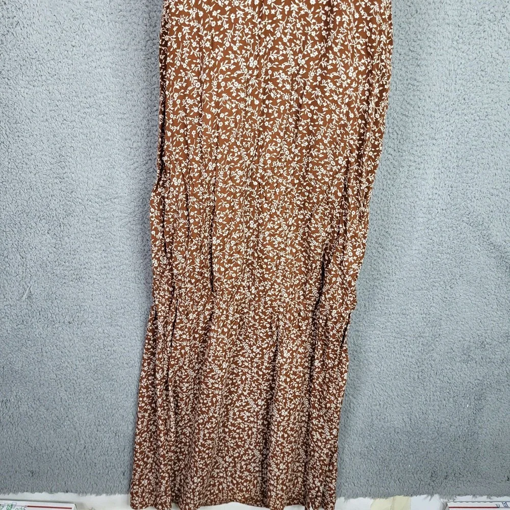 Flynn Skye Dreamy Women's brown white Floral Maxi Dress Size XS